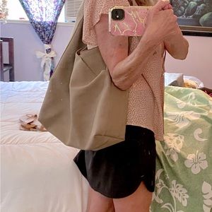 Large tan hobo purse